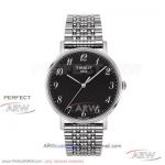 Perfect Replica Tissot T-Classic Everytime Black Dial 38 MM Quartz Watch T109.410.11.072